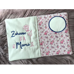 Stickdatei ITH - Mug Rug "Zuhause ist da, wo Mama ist"